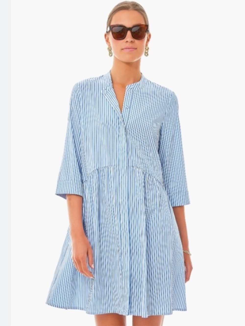 Tuckernuck Blue Stripe Royal Shirt Dress  Size Medium - Picture 13 of 13